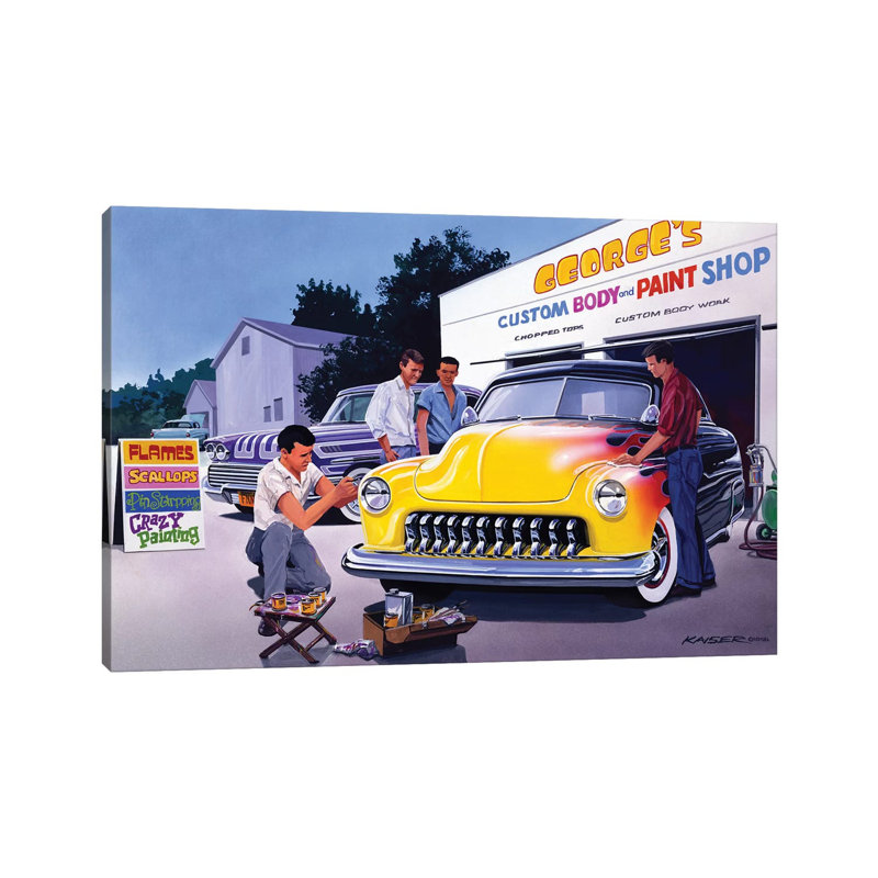 Paint Shop by Bruce Kaiser - Wrapped Canvas Print, 20.32 cm H x 30.48 cm W