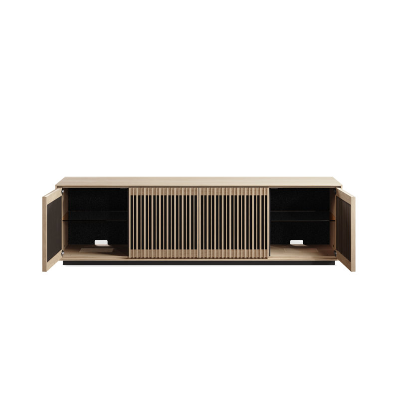 Profile 4-Door Media Storage Cabinet, Washed Oak
