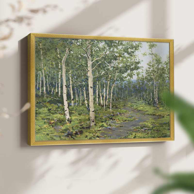 Dans la forêt - reproduction encadrée - réarmable, H 8 po x l 10 po