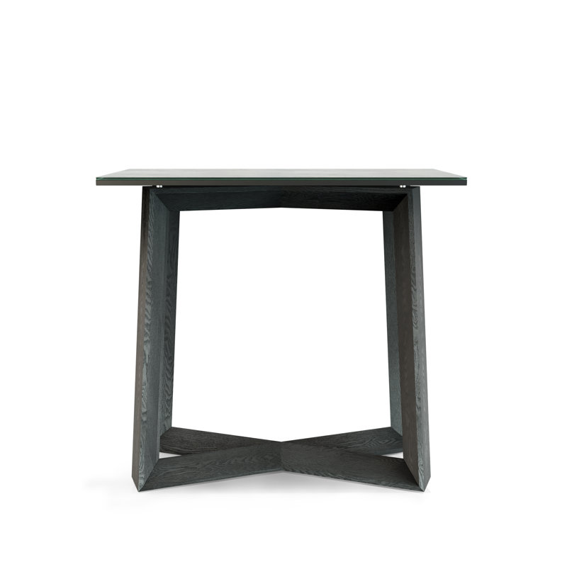 Caydance Glass Top Console Table, 72.9cm H x 80cm W x 40cm D