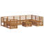  Sofa Sets 10 Pcs Natural Solid Acacia Wood