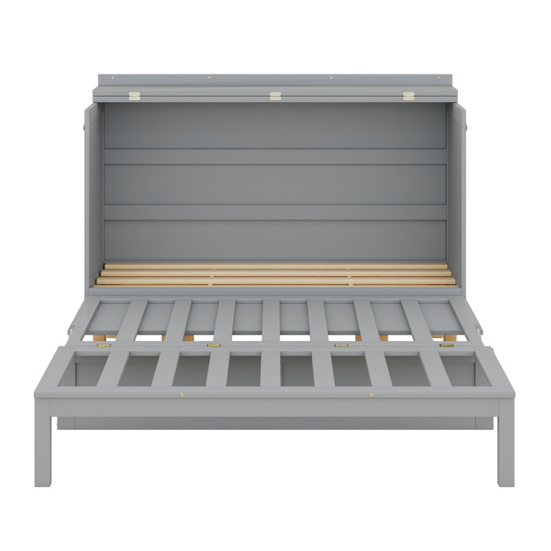 Lit escamotable peu encombrant, gris