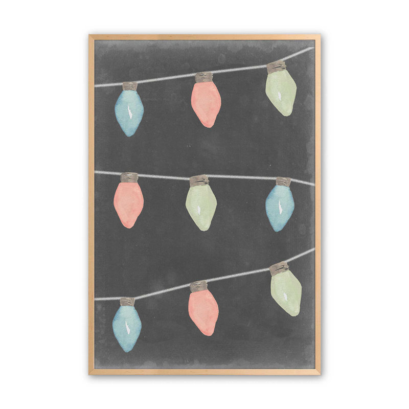 Cozy Christmas Glow Print dans un cadre, Érable brut encadré, H 15 po x l 12 po