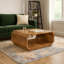 Table basse en bois de manguier brun naturel 30 pouces Dollicia