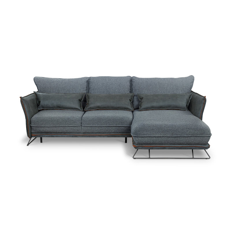 Gieselle 4 Seater Corner Sofa with Storage, Right Hand Facing, Sky/Athlantic