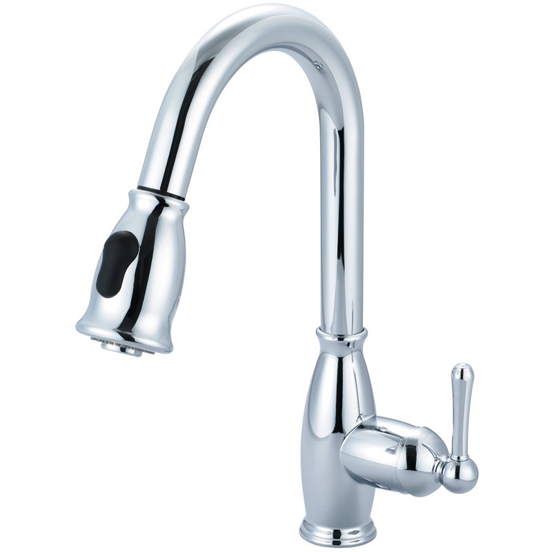 Olympia Faucets Accent Pull Down Kitchen Faucet, Chrome