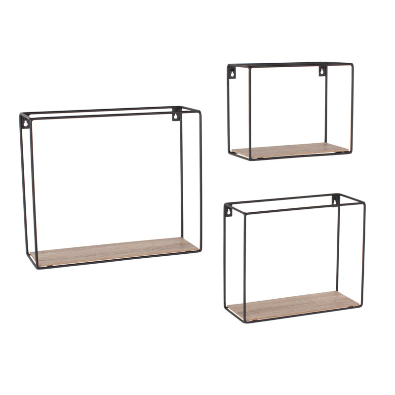 Clarisa Wall Shelf Set, Wire Design