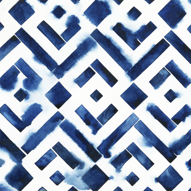 Aquarelle de cobalt II, H 36 po x l 36 po x P 1,25 po