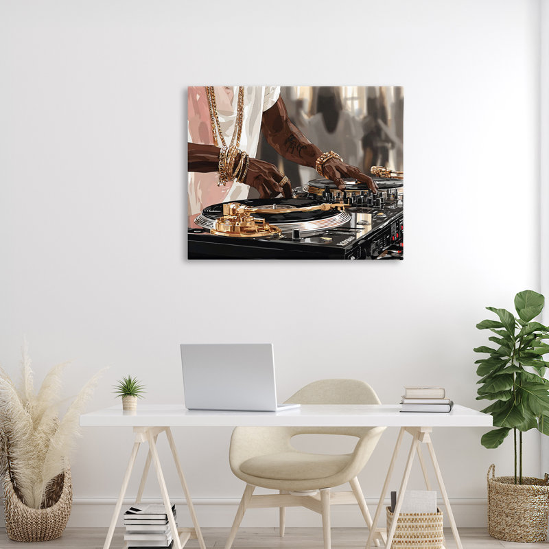 Toile pour plateau tournant Golden Sound, conception de Franklyn Gregory, 24 x 30