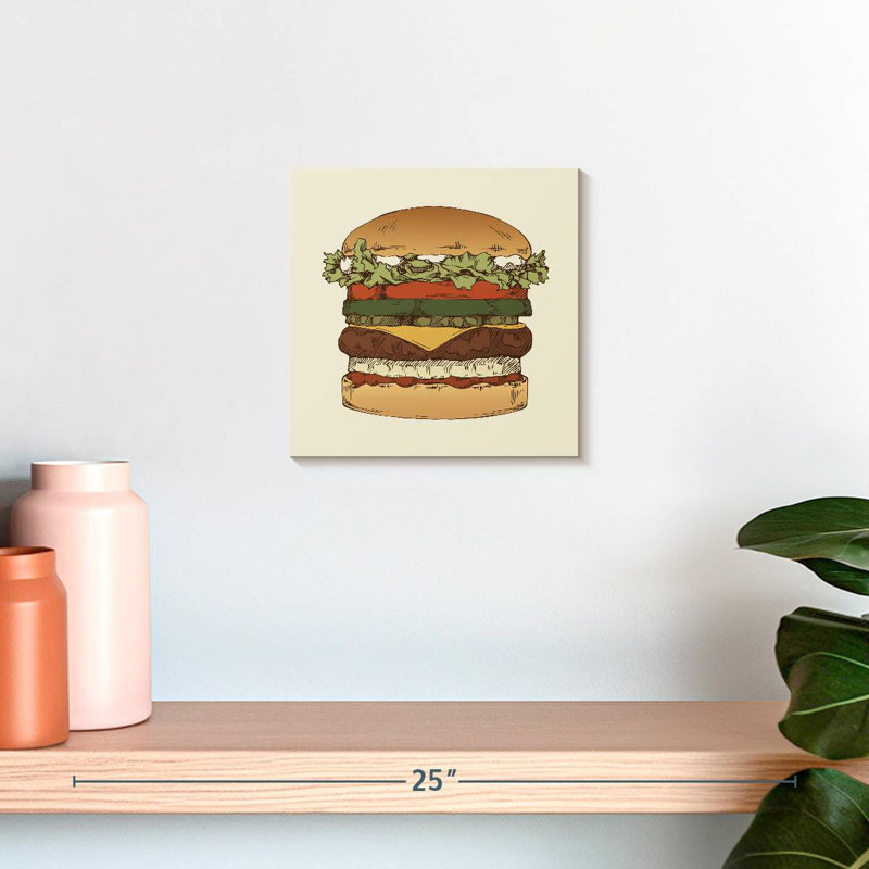Yarlin Vintage Hamburger, H 10 po x l 10 po