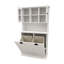 Armoire à linge à la mode en blanc - deux compartiments avec style-777819641
