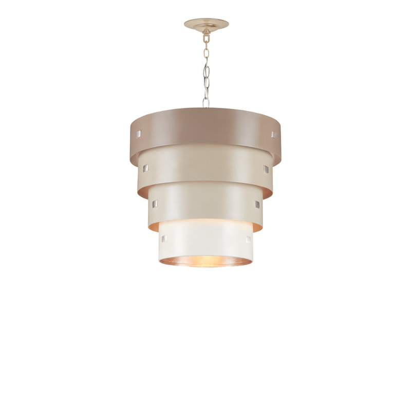 Graduation 1 - Light Taupe/Champagne Cylinder Pendant