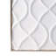 Décoration murale moderne en plâtre avec motif géométrique - Toile abstraite contemporaine, idéale pour décorer les murs - ensemble de 2, 40 po, blanc