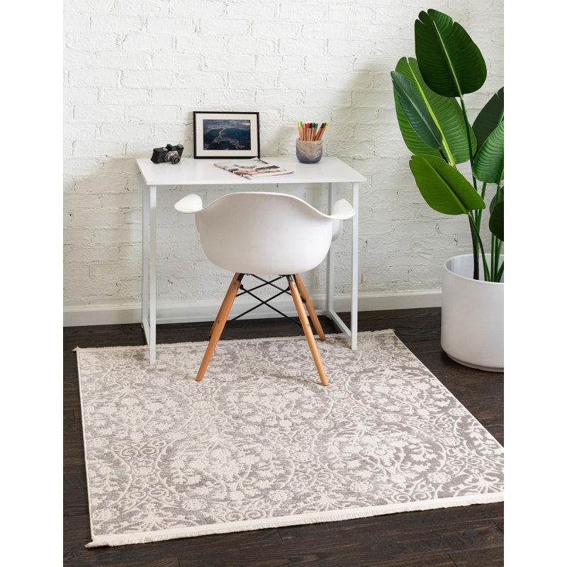 Teadora Floral Indoor Rug, Square 8'
