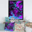 Neon rose, bleu et vert, paysage liquide - peinture sur toile-67227964-67227968