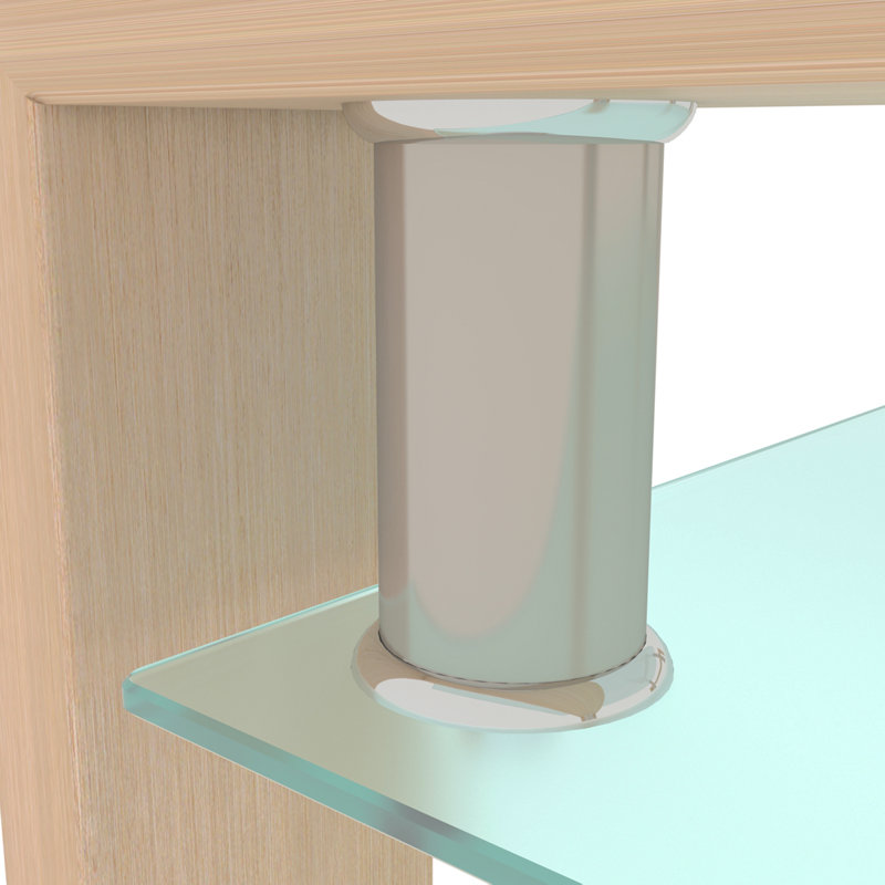 Table basse rectangulaire en verre, table basse transparente, tables centrales latérales modernes pour le salon, meubles de salon (Old Sku: W24182241)