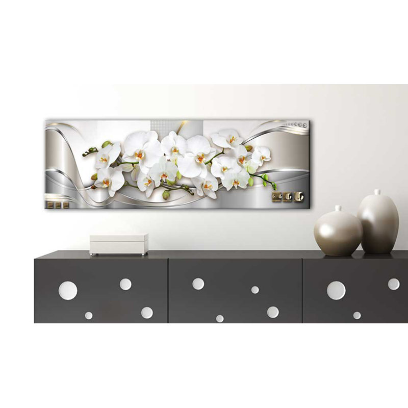 Aaron Orchids II - No Frame Print on Canvas, 120 cm x 40 cm