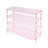 4 Tier Modern Minimalist Freestanding Rectangle Acrylic Shoe Storage Rack Clear Pink-849802062