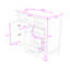 Meuble-lavabo autoportant avec lavabo en céramique, 3 tiroirs et armoire de rangement-977940260