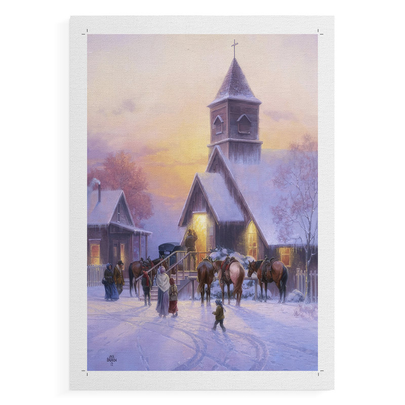 Service du dimanche - Impression sur toile seulement - NON-CADRE, H 48 po x l 32 po