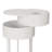 2 - Drawer Round End Table， Rotary Opening Nightstand, White-751313181