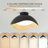 2700K-6000K Modern Matte Black LED Flush Mount Ceiling Light 24W Dimmable, ETL Certified