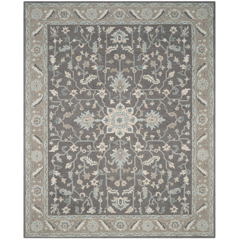 Tapis oriental en laine touffeté à la main Luitpold, Rectangle 10 pi x 14 pi