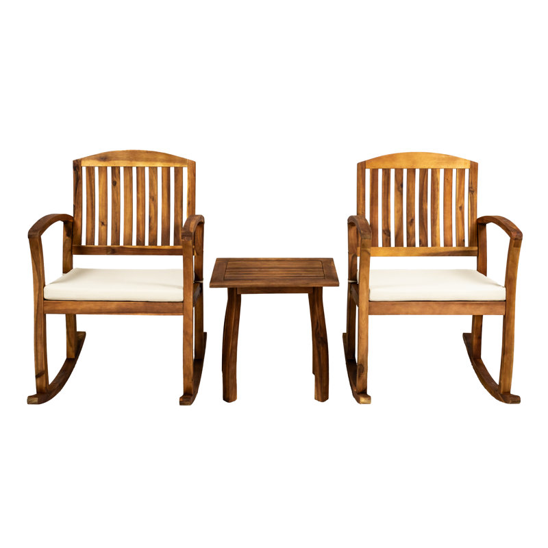 Suncrest 3-Piece Outdoor Rocking Chair Set