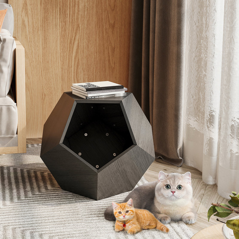 Table d'appoint pour chat 25,98 po, Brun-noir