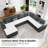 Latitude Run Modular Sectional Sofa, Oversized 7 Seat U Shaped Cloud Couch-1419537486
