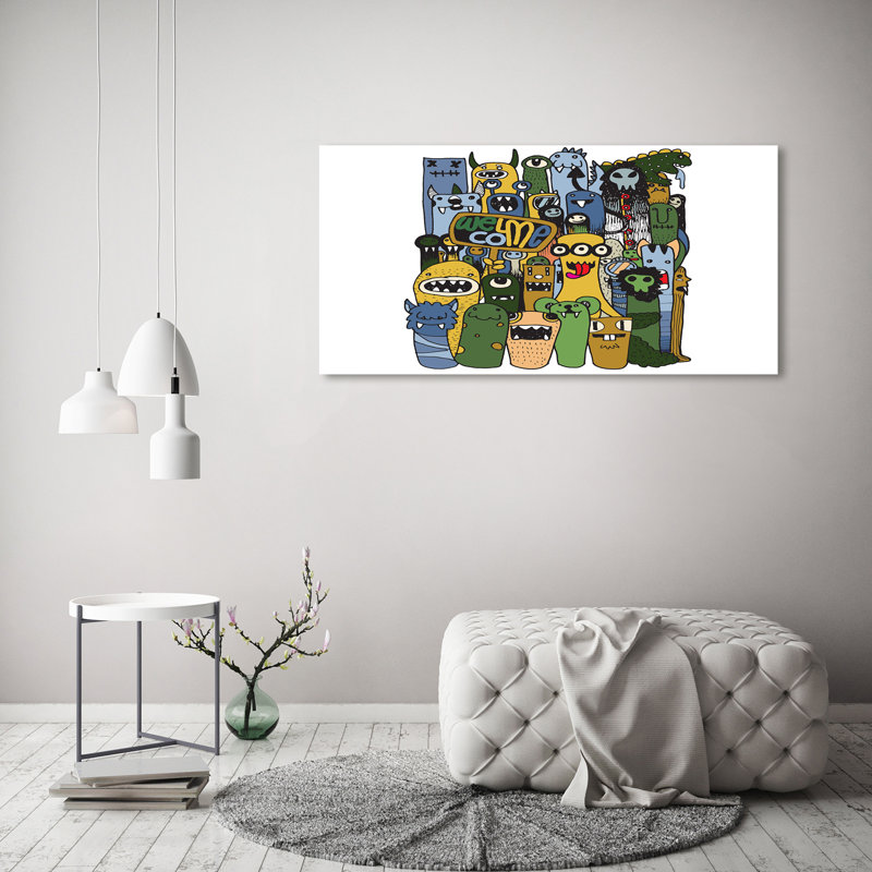 Crazy Monsters - Wrapped Canvas Print