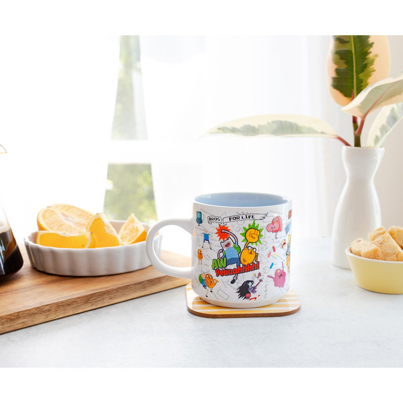 Adventure Time Characters Single Stackable Ceramic Mug | Holds 13 Ounces