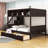Kids Twin Over Full Bunk Bed with Drawers-856993285