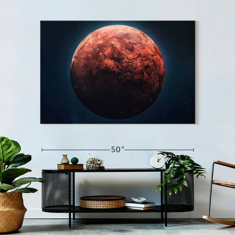 Oberle Red Mars Planet, 34" H x 51" W
