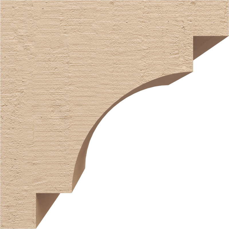 Bois de cèdre méditerranéen, grain de bois TimberThane Corbel, brun clair apprêté, H 8 po x l 8 po x P 8 po