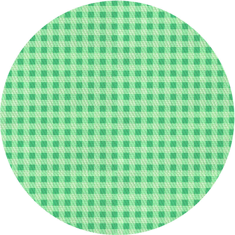 Performance Wool Checkered Indoor Rug, Round 3'