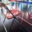 Chaise pliante empilable transparente, chaise d'appoint de salle à manger transparente, siège de salon (rouge)-1877893152