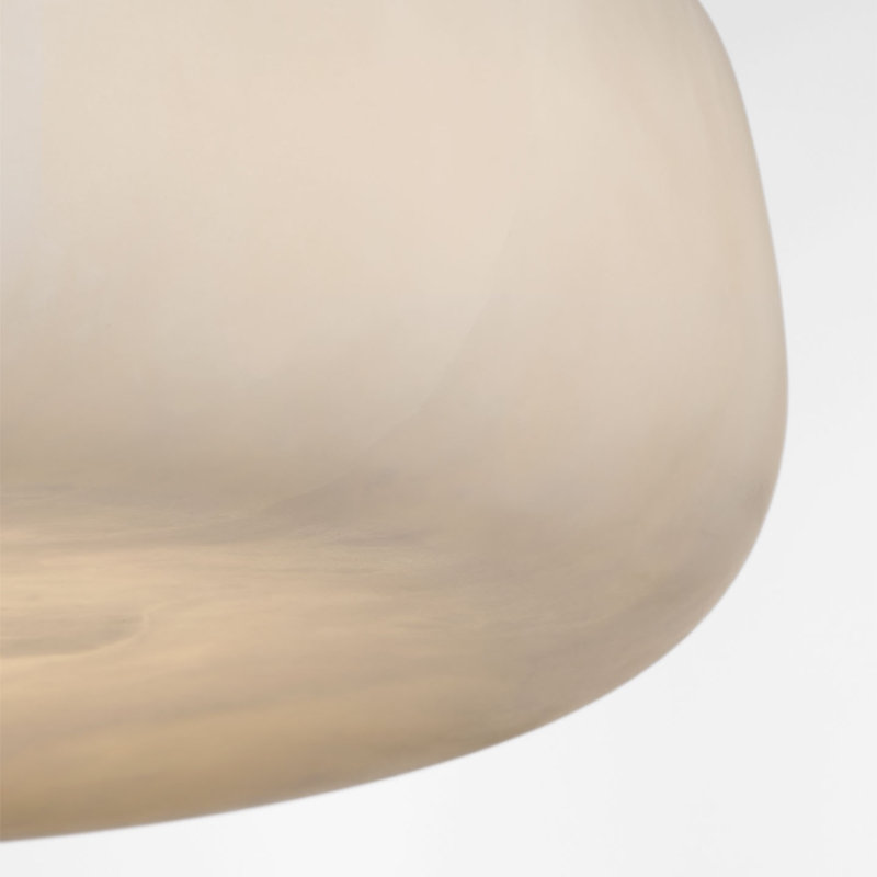 Kelly Wearstler Formosa 17" Flush Mount, Alabaster/Polished Nickel