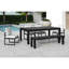 Chaise d'appoint Picket House Furnishings Fontaine avec oléfine beige et noir Whistler
