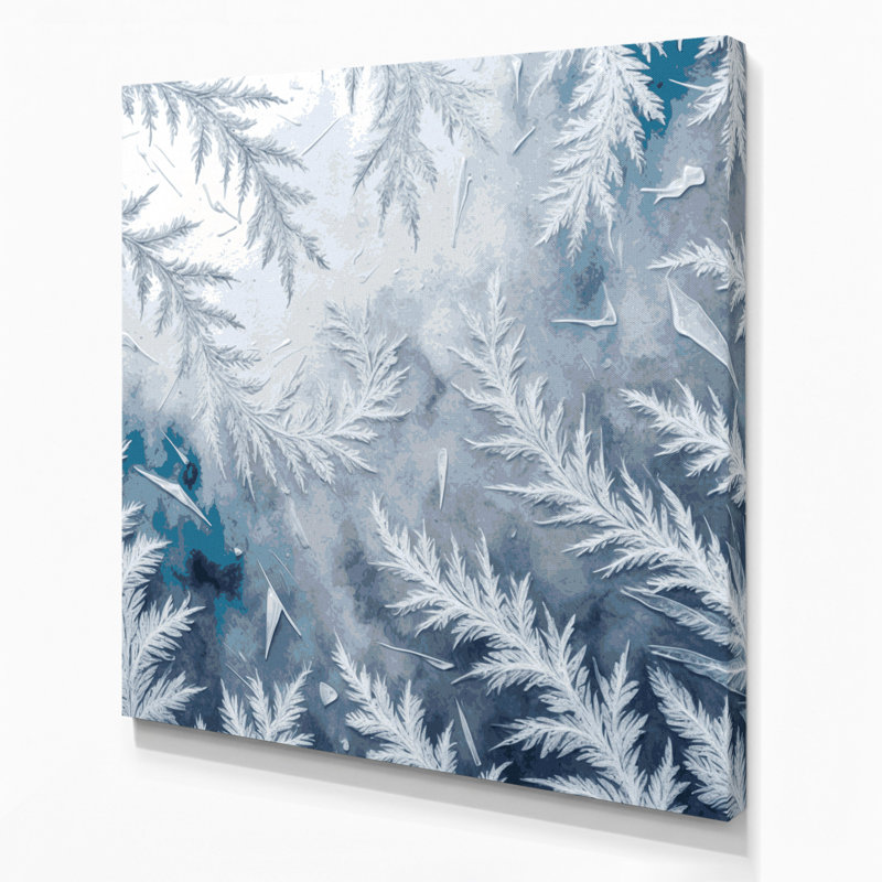 Art mural sur toile gris, "Christmas Frost"