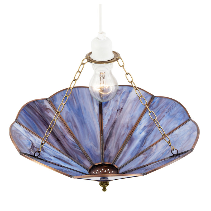 17cm H Glass Round Pendant Shade ( Screw On ), Purple