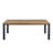 Morones Rectangular Dining Table in Solid Reclaimed Teak with Black Rounded Edge Aluminum Legs-1907701655
