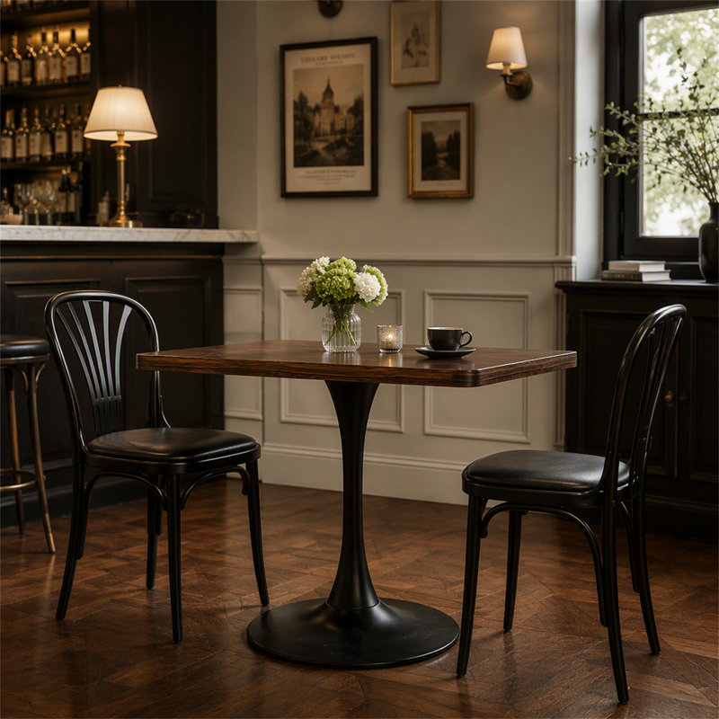 Square Pedestal Dining Table for Small Spaces