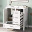 Meuble-lavabo simple 30 po avec comptoir en céramique Fidellia-844554533