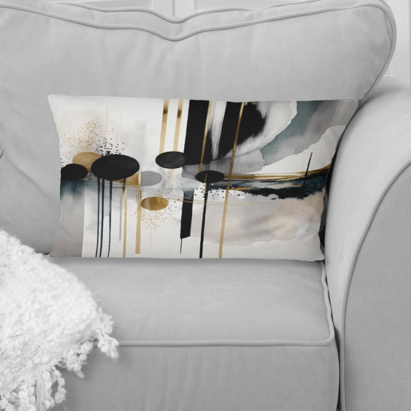 Abstract Transitional Shapes V - Abstract Shapes Printed Throw Pillow