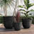 Lightweight MGO Planter Set Of 3,16.93"+13.78"+11.02" Dia Round Concrete Stackable Flower Pots With Drainage Holes And Rubber Plug,Crackle Stone Texture For Patio Garden Balcony Indoor Outdoor-1836886011