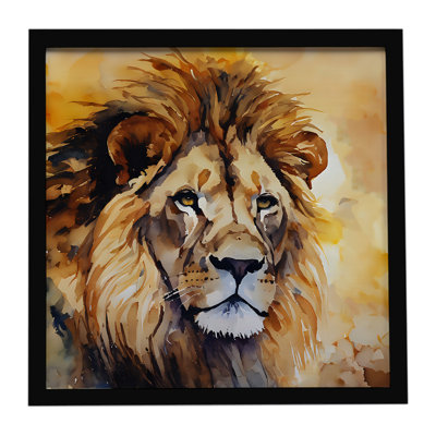 Lion Framed Metal Print
