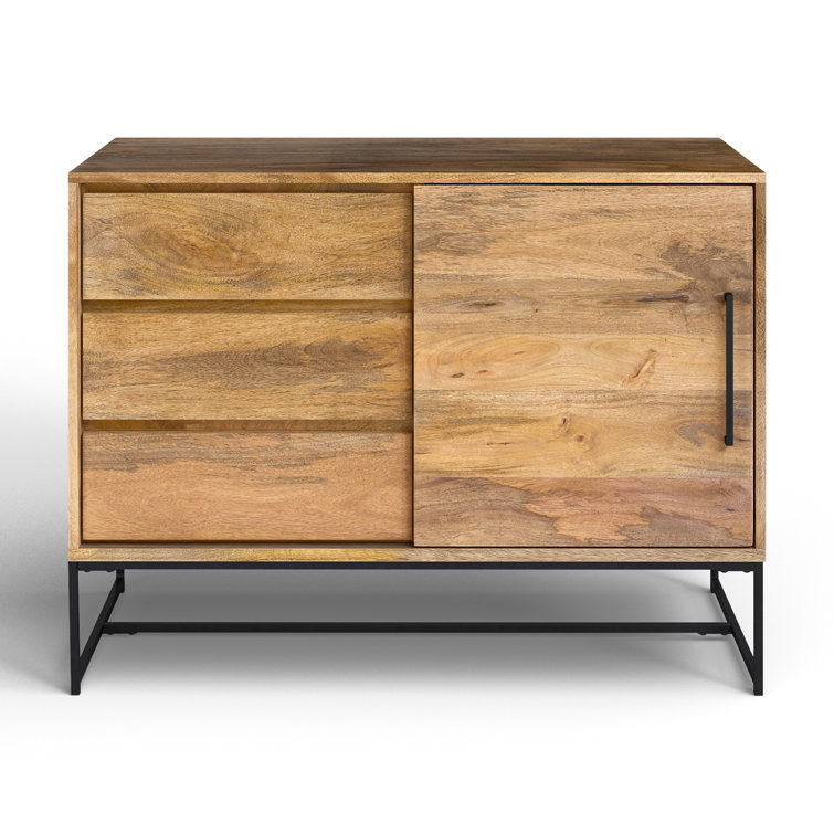 Ascent 40" Wide 3 Drawer Solid Mango Wood Server