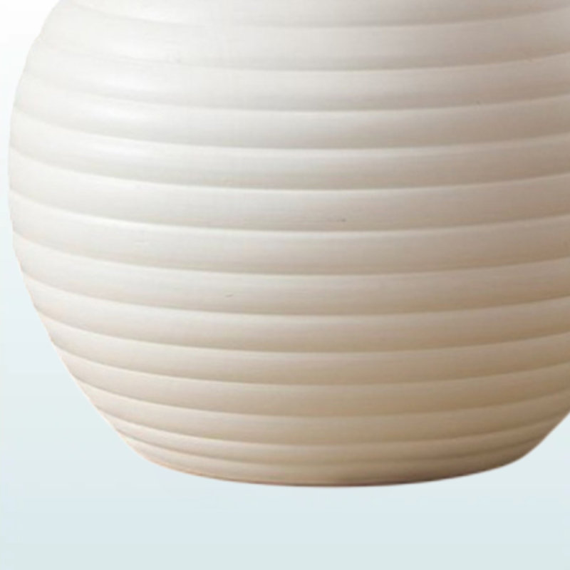Milligan Standard Metal Table Lamp in White Resin and Ivory Shade, 15.24'' H X 9.36'' W X 9.36'' D