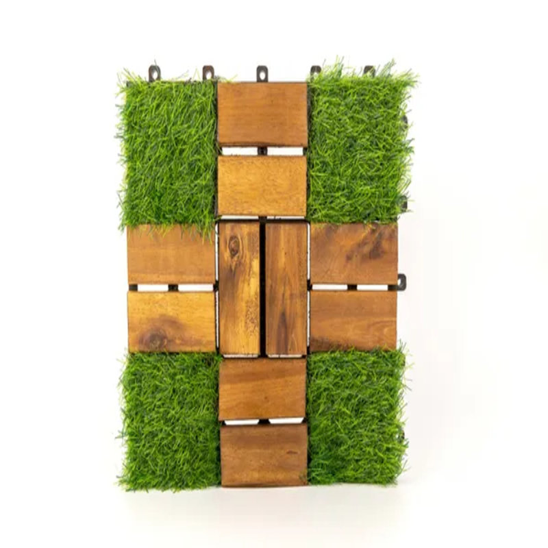 Revêtement de sol en bois d'acacia, paquet de 10, 12 po X 12 po
